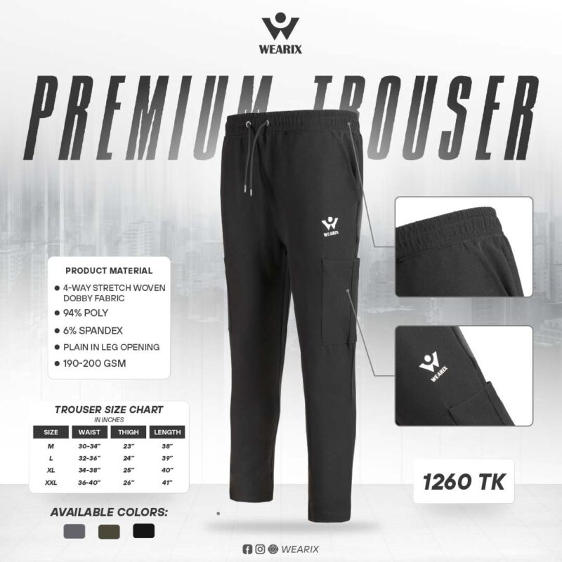 Premium Trouser - Plain In leg opening