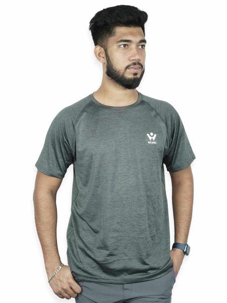 Sports T-Shirts Melange Charcoal Grey Color 3